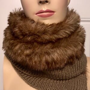 Faux Fur Scarf Shawl Accent Wrap